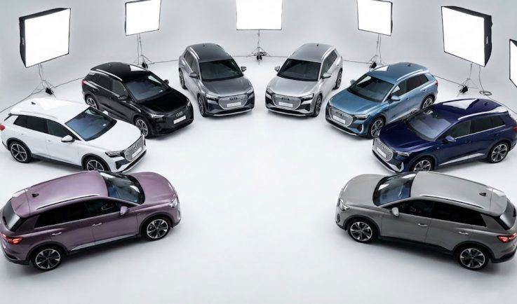 Цвета Audi Q4 e-tron: полная палитра 2024-2026 с кодами красок